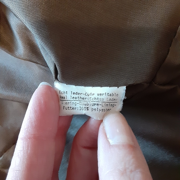 💥SALE💥 Vtg Miki  Martin Dolman Sleeve Brown Leather Batwing Aviator Jacket Med - Picture 11 of 17